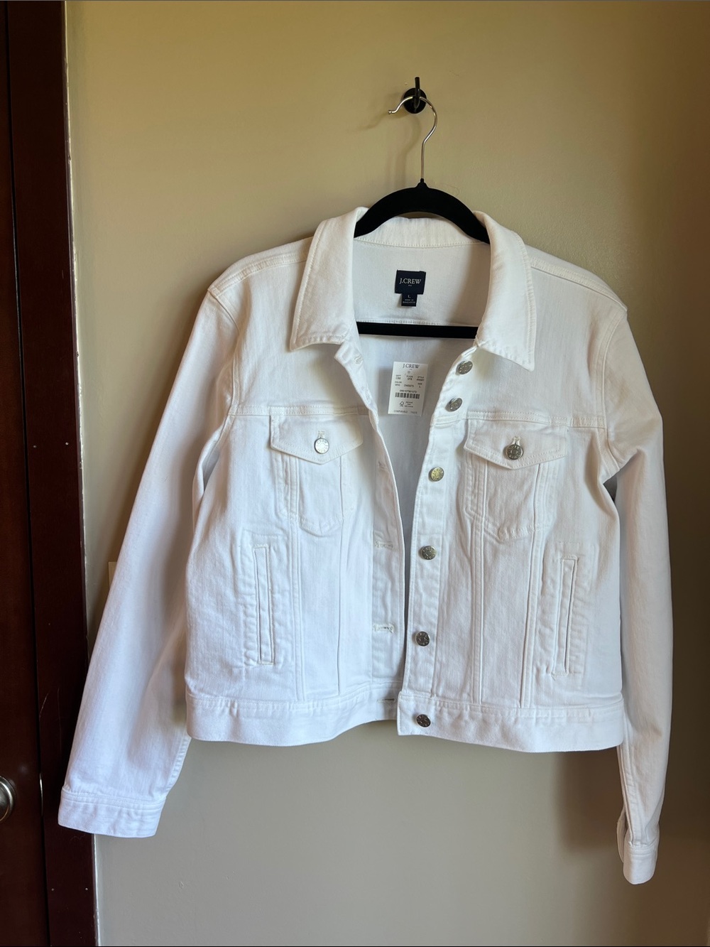 J. Crew White Denim Jean Jacket